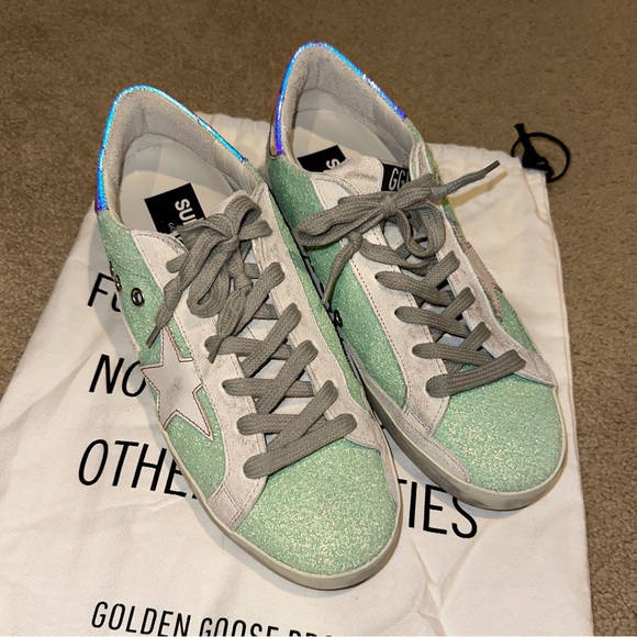 Golden Goose Superstar Sneaker Glitter w/ Irridescent Back - Picture 4 of 8